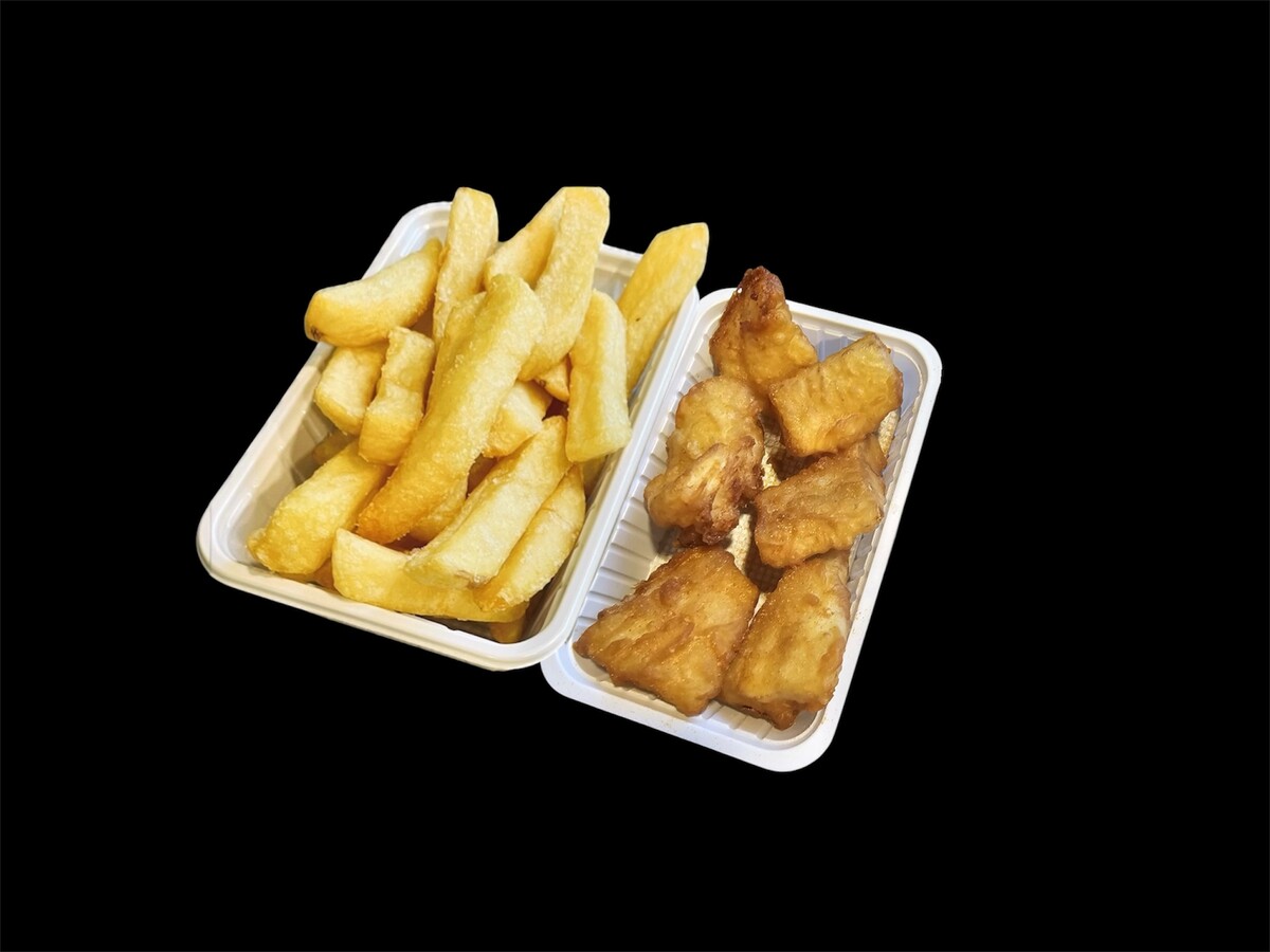 Kipnuggets mit Pommes